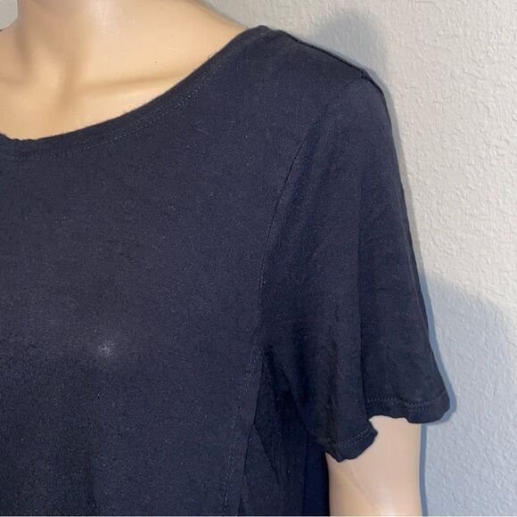 Shop Basic Black Blouse With Gold Button Detail Along Sides Size XL - Picture 8 of 11
